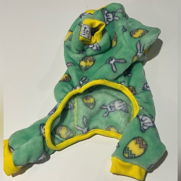 Life Is Good Green and Yellow Fleece Onesie - Picture 4 of 6